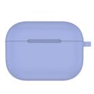 For AirPods Pro Thicken Silicone Round Bottom Earphone Protective Case(Light Purple) - 1