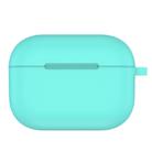 For AirPods Pro Thicken Silicone Round Bottom Earphone Protective Case(Blue Sea) - 1