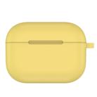 For AirPods Pro Thicken Silicone Round Bottom Earphone Protective Case(Yellow) - 1