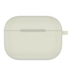 For AirPods Pro Thicken Silicone Round Bottom Earphone Protective Case(Creamy-white) - 1