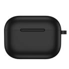 For AirPods Pro Thicken Silicone Round Bottom Earphone Protective Case(Black) - 1