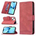 For iPhone 13 mini Magnetic Clasp RFID Blocking Anti-Theft Leather Case with Holder & Card Slots & Wallet (Red) - 1