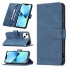 For iPhone 13 mini Magnetic Clasp RFID Blocking Anti-Theft Leather Case with Holder & Card Slots & Wallet (Blue) - 1