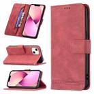For iPhone 13 Magnetic Clasp RFID Blocking Anti-Theft Leather Case with Holder & Card Slots & Wallet(Red) - 1