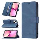 For iPhone 13 Magnetic Clasp RFID Blocking Anti-Theft Leather Case with Holder & Card Slots & Wallet(Blue) - 1