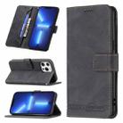 For iPhone 13 Pro Max Magnetic Clasp RFID Blocking Anti-Theft Leather Case with Holder & Card Slots & Wallet (Black) - 1