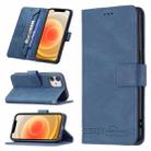 For iPhone 13 Magnetic Clasp RFID Blocking Anti-Theft Leather Case with Holder & Card Slots & Wallet For iPhone 12 mini(Blue) - 1