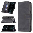 For iPhone 12 Pro Max Magnetic Clasp RFID Blocking Anti-Theft Leather Case with Holder & Card Slots & Wallet(Black) - 1