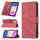 For iPhone 11 Magnetic Clasp RFID Blocking Anti-Theft Leather Case with Holder & Card Slots & Wallet (Red) - 1