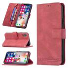For iPhone X / XS Magnetic Clasp RFID Blocking Anti-Theft Leather Case with Holder & Card Slots & Wallet(Red) - 1