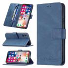 For iPhone X / XS Magnetic Clasp RFID Blocking Anti-Theft Leather Case with Holder & Card Slots & Wallet(Blue) - 1