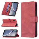 For iPhone XR Magnetic Clasp RFID Blocking Anti-Theft Leather Case with Holder & Card Slots & Wallet(Red) - 1