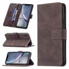 For iPhone XR Magnetic Clasp RFID Blocking Anti-Theft Leather Case with Holder & Card Slots & Wallet(Brown) - 1