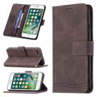 For iPhone SE 2022 / SE 2020 / 8 / 7 Magnetic Clasp RFID Blocking Anti-Theft Leather Case with Holder & Card Slots & Wallet(Brown) - 1