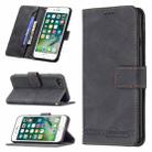 For iPhone SE 2022 / SE 2020 / 8 / 7 Magnetic Clasp RFID Blocking Anti-Theft Leather Case with Holder & Card Slots & Wallet(Black) - 1