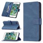 For iPhone SE 2022 / SE 2020 / 8 / 7 Magnetic Clasp RFID Blocking Anti-Theft Leather Case with Holder & Card Slots & Wallet(Blue) - 1