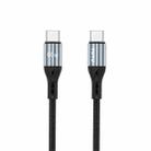 TOTUDESIGN BT-016 Speedy Series II Type-C / USB-C to Type-C / USB-C Fast Charging Data Cable, Length: 1.2m(Grey) - 1