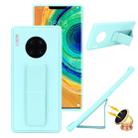 For Huawei Mate 30 Shockproof PC + TPU Protective Case with Wristband & Holder(Mint Green) - 1