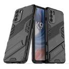 For OPPO K9 Pro Punk Armor 2 in 1 PC + TPU Shockproof Phone Case with Invisible Holder(Black) - 1