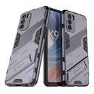 For OPPO K9 Pro Punk Armor 2 in 1 PC + TPU Shockproof Phone Case with Invisible Holder(Gray) - 1