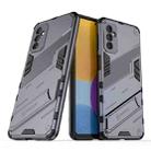 For Samsung Galaxy M52 5G Punk Armor 2 in 1 PC + TPU Shockproof Phone Case with Invisible Holder(Gray) - 1