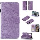 For Sony Xperia 5 Lace Flower Horizontal Flip Leather Case with Holder & Card Slots & Wallet & Photo Frame(Purple) - 1