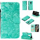 For Nokia 7.2 Lace Flower Horizontal Flip Leather Case with Holder & Card Slots & Wallet & Photo Frame(Green) - 1