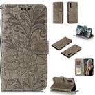 For Xiaomi Mi 9 Pro Lace Flower Horizontal Flip Leather Case with Holder & Card Slots & Wallet & Photo Frame(Grey) - 1