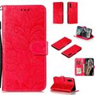 For Xiaomi Mi 9 Pro Lace Flower Horizontal Flip Leather Case with Holder & Card Slots & Wallet & Photo Frame(Red) - 1