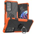 For Motorola Edge 20 Pro Armor Bear Shockproof PC + TPU Phone Protective Case with Ring Holder(Orange) - 1