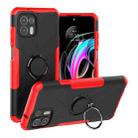 For Motorola Moto Edge 20 Lite Armor Bear Shockproof PC + TPU Phone Protective Case with Ring Holder(Red) - 1