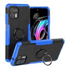For Motorola Moto Edge 20 Lite Armor Bear Shockproof PC + TPU Phone Protective Case with Ring Holder(Blue) - 1