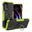 For Motorola Edge 2021 Armor Bear Shockproof PC + TPU Phone Protective Case with Ring Holder(Green) - 1