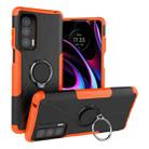 For Motorola Edge 2021 Armor Bear Shockproof PC + TPU Phone Protective Case with Ring Holder(Orange) - 1