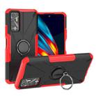 For Tecno Pova 2 Armor Bear Shockproof PC + TPU Phone Protective Case with Ring Holder(Red) - 1