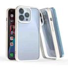 For iPhone 13 mini 3 In 1 Two-color TPU + Acrylic Shockproof Phone Case (Milky White) - 1