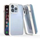 For iPhone 13 Pro 3 In 1 Two-color TPU + Acrylic Shockproof Phone Case (Milky White) - 1