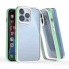 For iPhone 13 Pro 3 In 1 Two-color TPU + Acrylic Shockproof Phone Case (Green) - 1