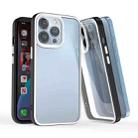 For iPhone 13 Pro Max 3 In 1 Two-color TPU + Acrylic Shockproof Phone Case (Black) - 1