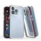 For iPhone 13 Pro Max 3 In 1 Two-color TPU + Acrylic Shockproof Phone Case (Red Bayberry) - 1