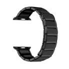 Bamboo Joint Magnetic Steel Watch Band For Apple Watch Series 9&8&7 41mm / SE 3&SE 2&6&SE&5&4 40mm / 3&2&1 38mm(Black) - 1