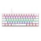 HXSJ V900 61 Keys Cool Lighting Effect Mechanical Wired Keyboard(White) - 1