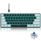 HXSJ V900 61 Keys Cool Lighting Effect Mechanical Wired Keyboard (Black White) - 1