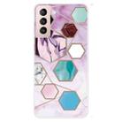 For Samsung Galaxy S22 5G Abstract Marble Pattern TPU Phone Protective Case(Color Hexagon) - 1
