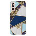 For Samsung Galaxy S22 5G Abstract Marble Pattern TPU Phone Protective Case(Leaves) - 1