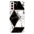For Samsung Galaxy S22 5G Abstract Marble Pattern TPU Phone Protective Case(Black and White) - 1