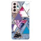 For Samsung Galaxy S22+ 5G Abstract Marble Pattern TPU Phone Protective Case(Colored Triangles) - 1