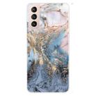 For Samsung Galaxy S22+ 5G Abstract Marble Pattern TPU Phone Protective Case(Gold) - 1