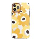 For iPhone 13 Dual-side Laminating IMD Plating Flower Pattern TPU Phone Case(DX-66) - 1