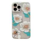 For iPhone 13 Dual-side Laminating IMD Plating Flower Pattern TPU Phone Case(DX-74) - 1